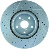 StopTech Select Sport 13-17 Subaru WRX STI Slotted and Drilled Left Rotor